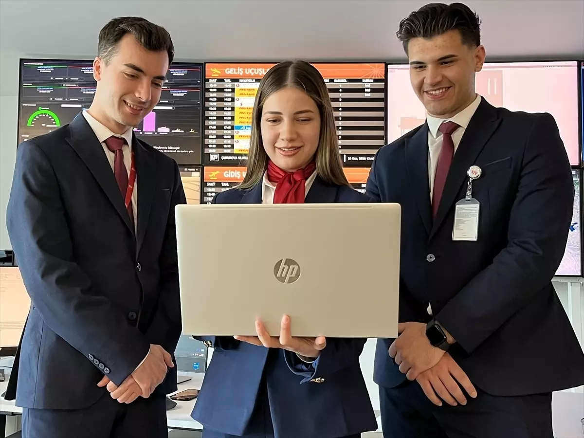 Çukurova Uluslararası Havalimanı çalışanları, AA'nın 'Yılın Kareleri' oylamasına katıldı