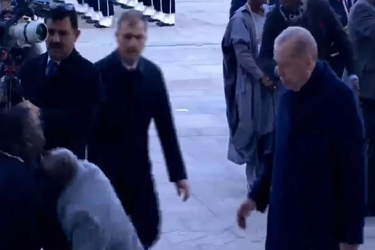 Cumhurbaşkanı Erdoğan'ın resmi törenle karşıladığı Nijerya Cumhurbaşkanı Tinubu yere düştü