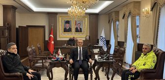 Malatya'da çorabını çıkarıp üşüyen çocuğa giydiren polis memuruna başarı belgesi