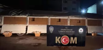 Sakarya'da durdurulan tırda 8 milyon makaron ele geçirildi