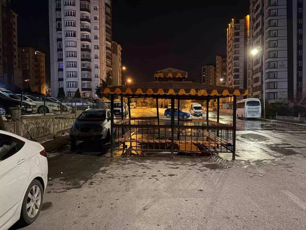 Şiddetli rüzgar, söktüğü kamelyayı bozmadan yola kondurdu