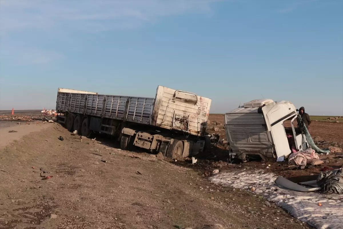 Şırnak'ta 2 tırın çarpıştığı kazada, sürücüler yaralandı