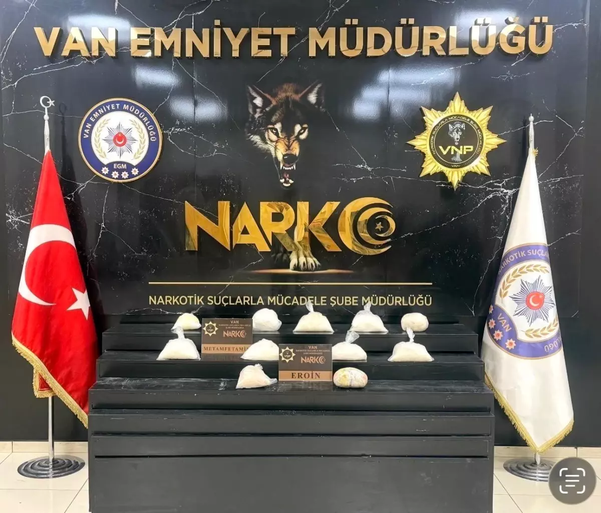 Van'da 10 kilo 720 gram uyuşturucu madde ele geçirildi