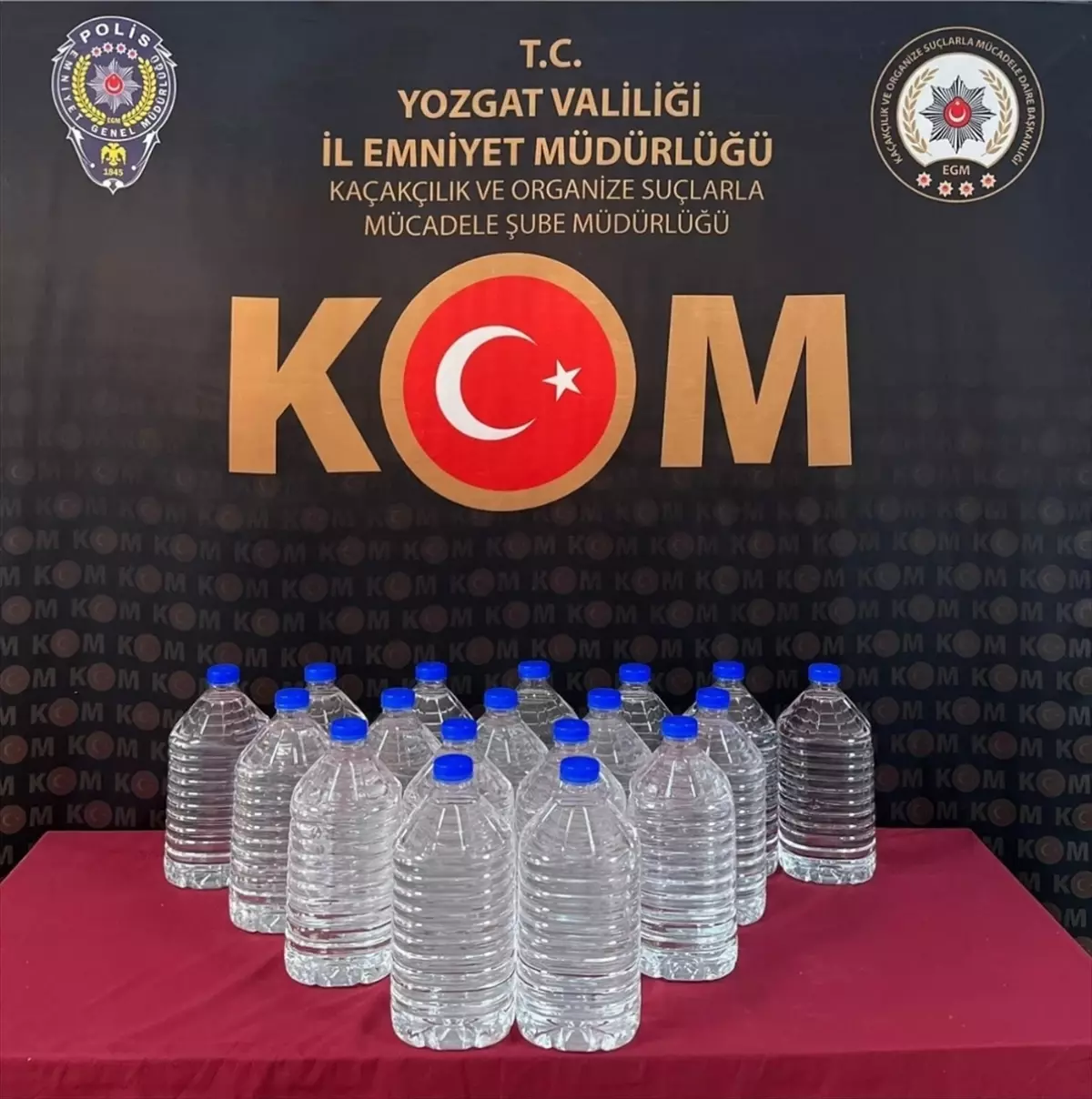 Yozgat'ta 100 litre etil alkol ele geçirildi