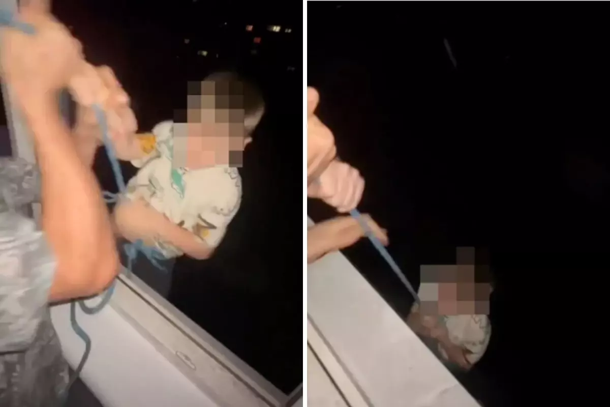 Alkollü baba dehşeti: Küçük çocuğunu ipe bağlayıp 7. kattan aşağı sarkıttı