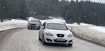 Bolu'nun yüksek kesimlerinde kar yağışı başladı
