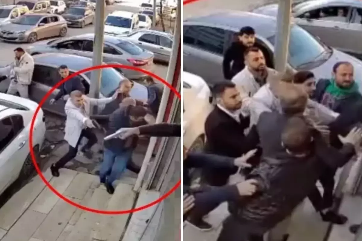 Hastane önündeki çatışmanın görüntüleri ortaya çıktı