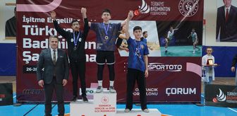 İşitme Engelliler Türkiye Badminton Şampiyonası sona erdi