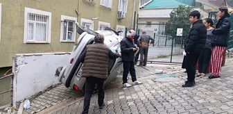Kağıthane'de 1 kişinin yaralandığı kaza anı güvenlik kamerasında