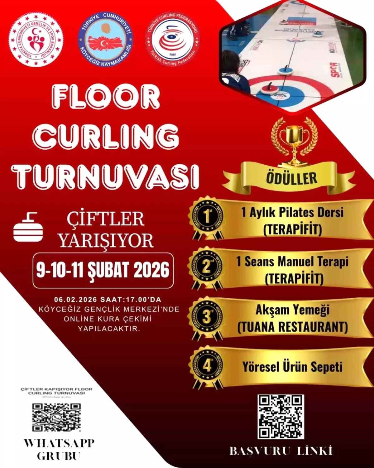 Köyceğiz'de ödüllü Floor Curling Turnuvası düzenlendi