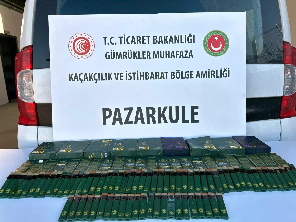 Pazarkule'de likit esrar dolu kaçak elektronik sigaralar ele geçirildi; 1 gözaltı
