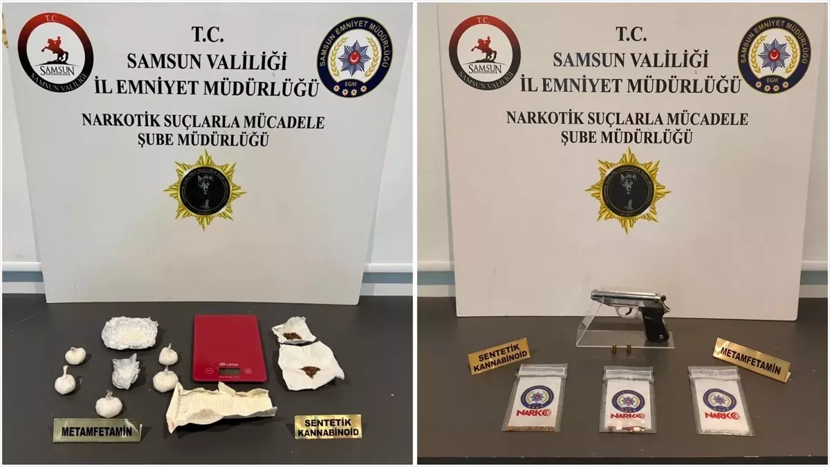 Samsun'da uyuşturucu operasyonlarında 4 zanlı yakalandı