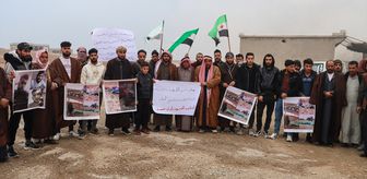 Suriye'de YPG'nin öldürdüğü sivillerin aileleri, yakınlarının naaşlarının teslim edilmesi için gösteri düzenledi