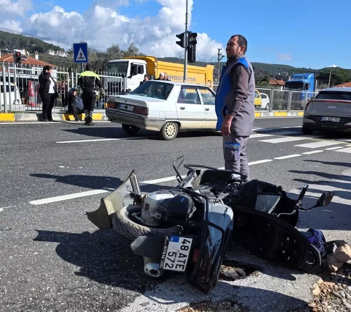 Ula'da trafik kazası: 1 yaralı