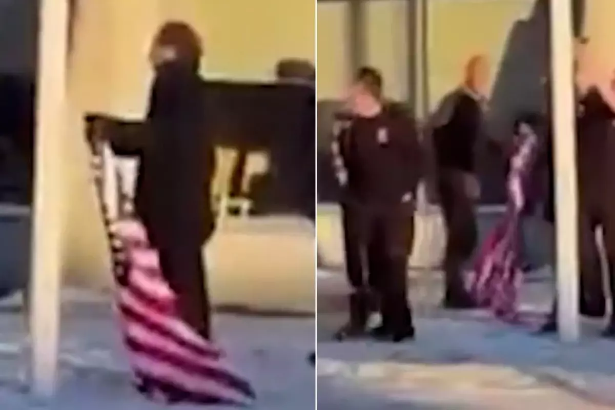 ABD bayrağını göndere çekmeye çalışıyordu, halk hemen gerekeni yaptı