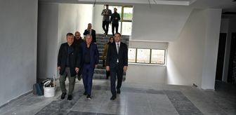 Akçaabat Belediye Başkanı Ekim, okul inşaatında incelemelerde bulundu