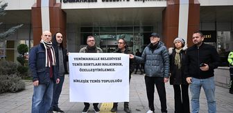 (bekleyecek)Yenimahalle'deki tenis kortlarının özelleştirileceği iddiaları üzerine protesto düzenlendi