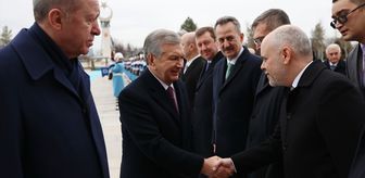 Cumhurbaşkanı Erdoğan, Özbekistan Cumhurbaşkanı Mirziyoyev ile bir araya geldi