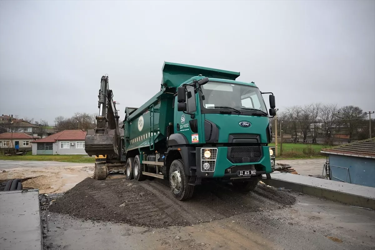 Edirne'de sağanak sonucu dereler taştı