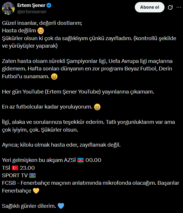 Ertem Şener broke his silence regarding the image that scared his fans