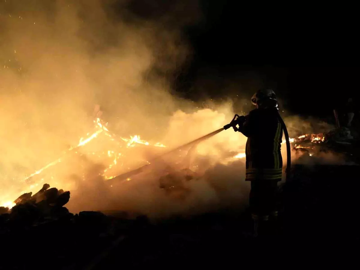 Kastamonu'da çıkan yangında 3 ev zarar gördü, 2 samanlık yandı