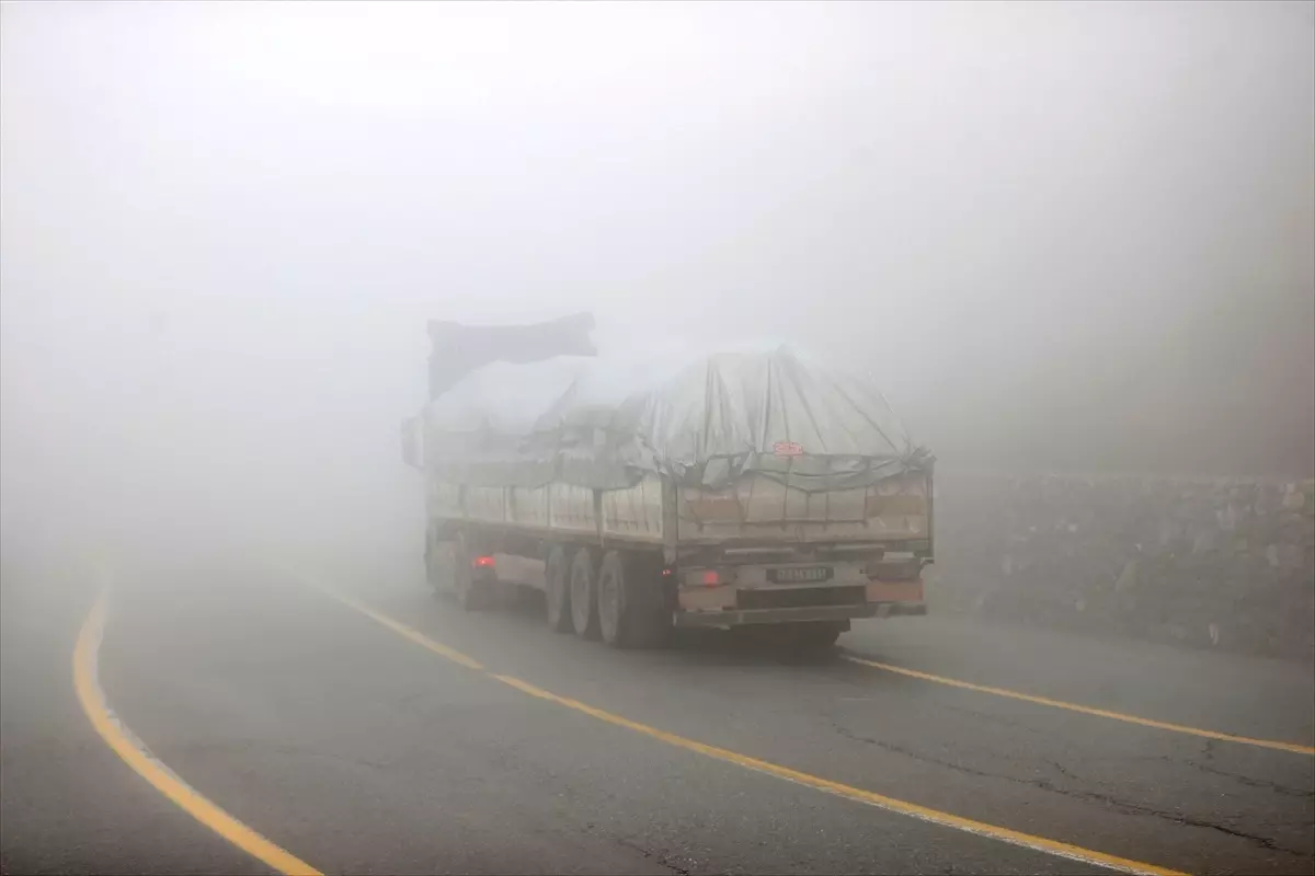 Kırklareli'nin yüksek kesimlerinde yoğun sis etkili oldu
