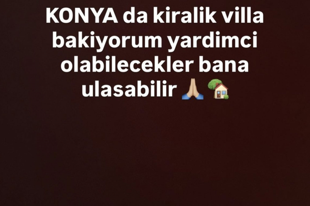 Konyaspor's Blaz Kramer announced on his social media account that he is looking for a villa