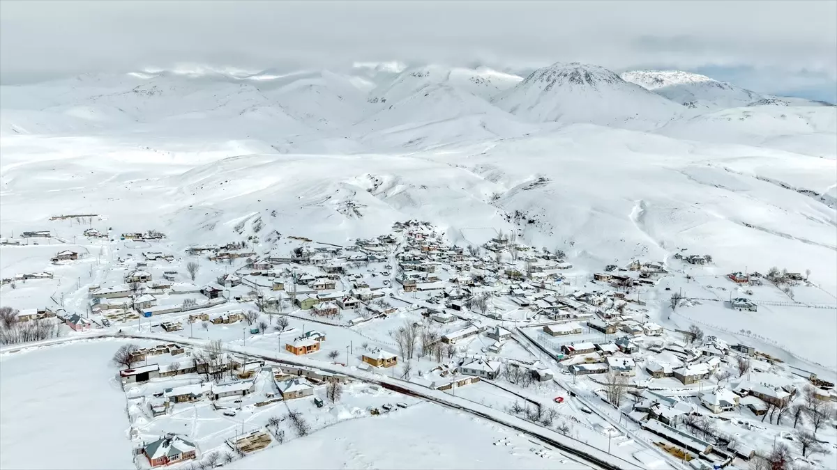 Süphan Dağı eteğindeki karla kaplı köylerde kış şartları yaşamı zorlaştırıyor