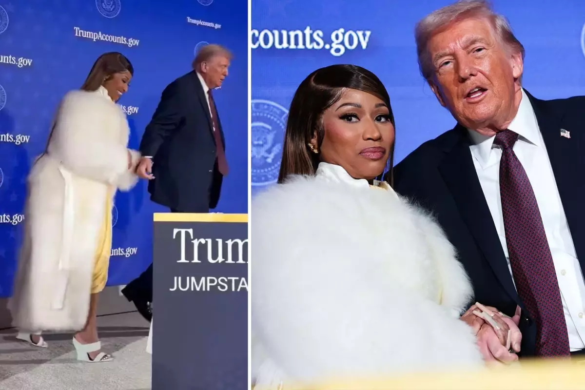 Trump ve dünyaca ünlü rapçi Nicki Minaj'dan el ele görüntü