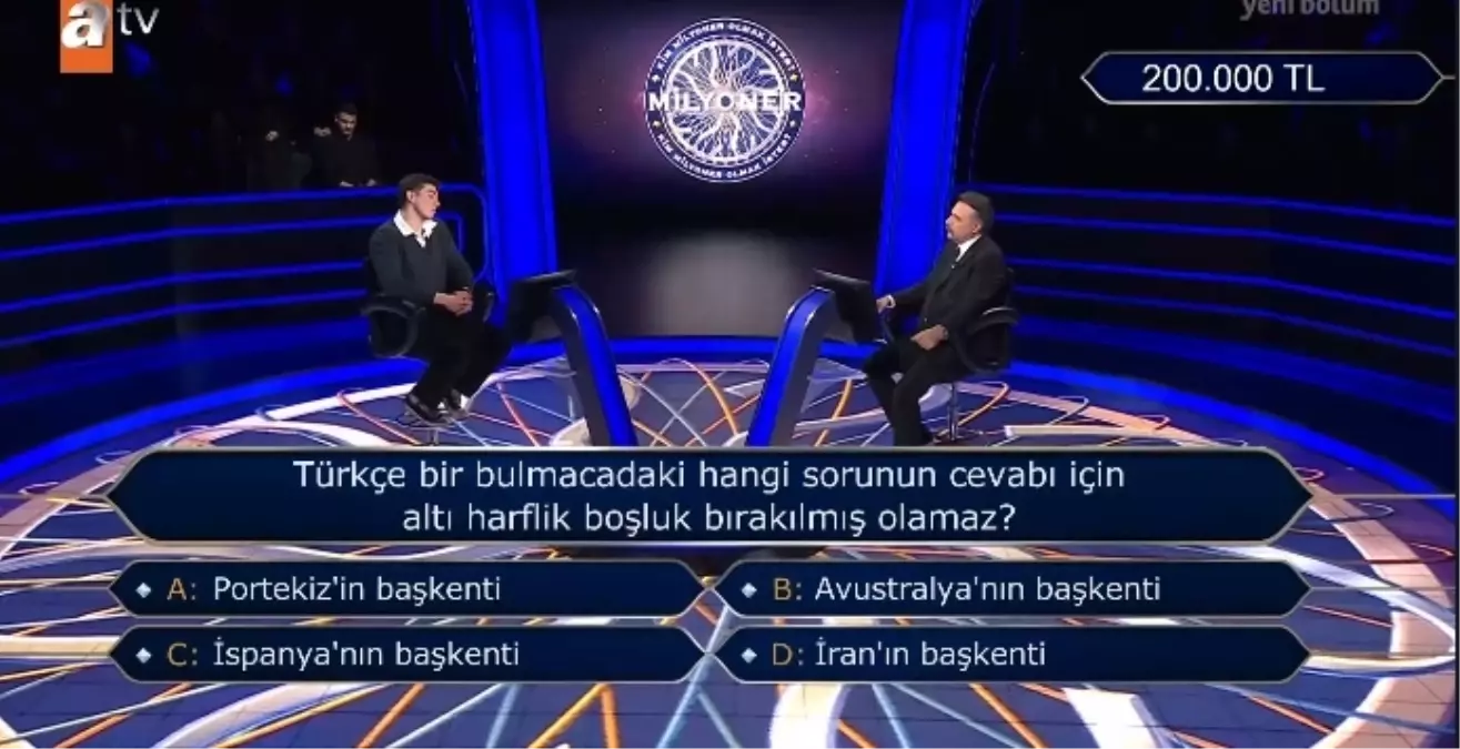 Türkçe bir bulmacadaki hangi sorunun cevabı için altı harflik boşluk bırakılmış olamaz?