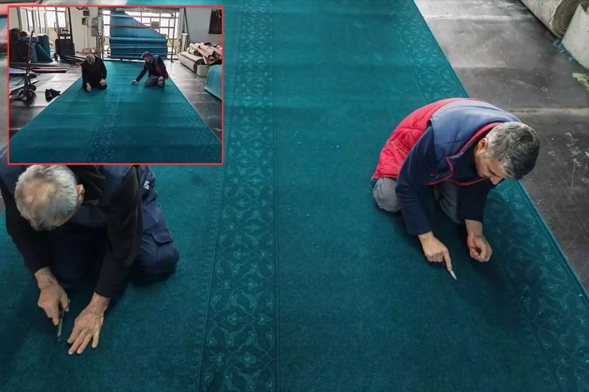 26 yıllık ara sona erdi! Binlerce kilometre uzaklıktaki caminin halıları Manisa'da dokundu