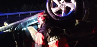 Balıkesir'de takla atan otomobildeki 4 kişi yaralandı