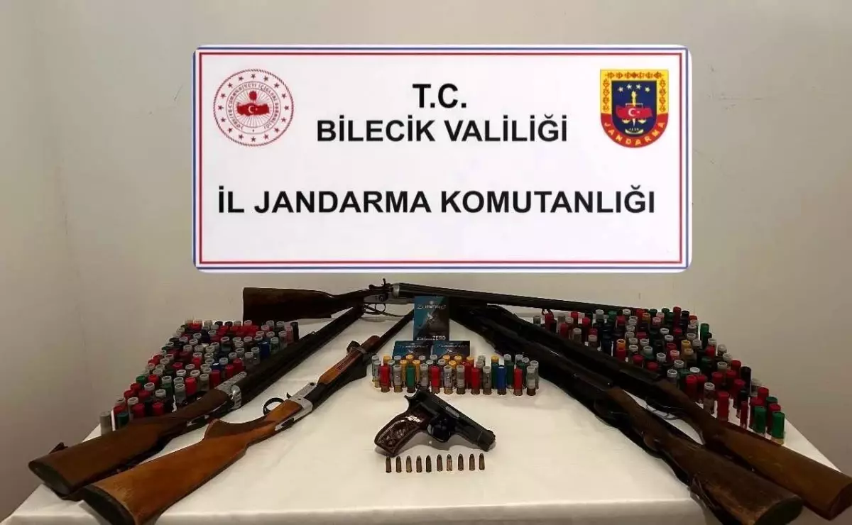 Bilecik'te çok sayıda silah ve fişek ele geçirildi