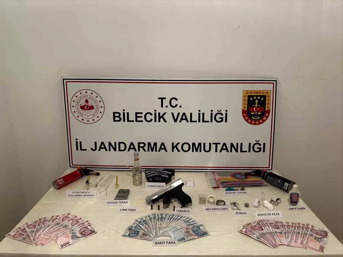 Bilecik'te uyuşturucu ve silah ele geçirildi