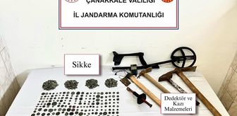 Çanakkale'de tarihi eser olduğu değerlendirilen malzemeler ele geçirildi