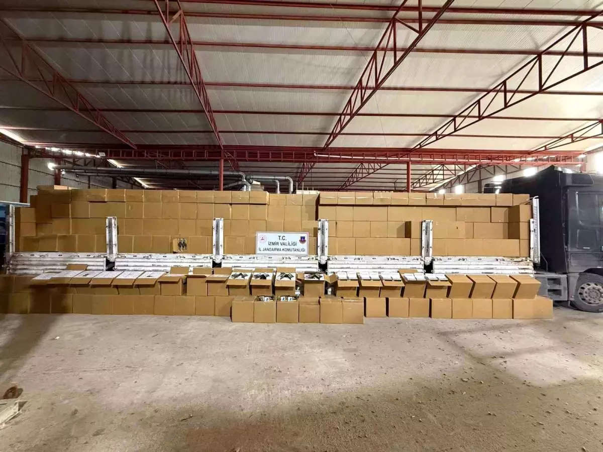 İzmir'de 12 milyon 720 bin kaçak makaron ele geçirildi