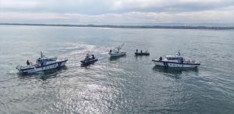 Samsun'da dronla tespit edilen kaçak midye avcılarına 472 bin lira ceza