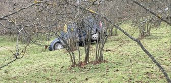 Samsun'da fındık bahçesine yuvarlanan araçtaki 1 kişi öldü, 2 kişi yaralandı