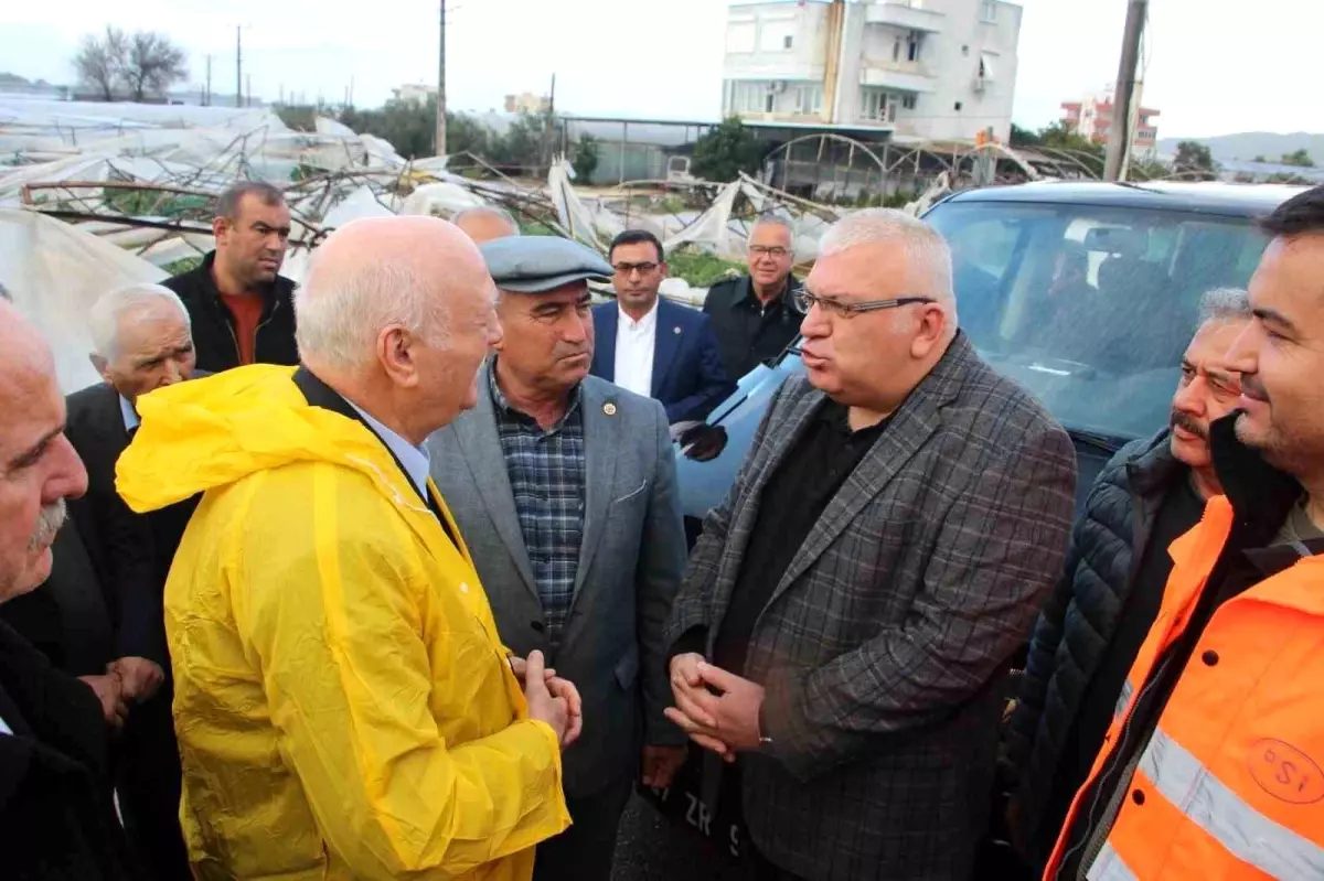 Şemsi Bayraktar'dan sel ve hortumdan zarar gören Antalyalı üreticiler için destek talebi