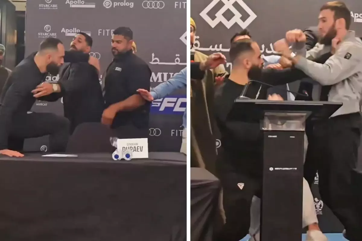 Videoyu izlemeniz lazım! Khamzat Chimaev'i karşısında gören dövüşçü süt dökmüş kedi gibi oldu