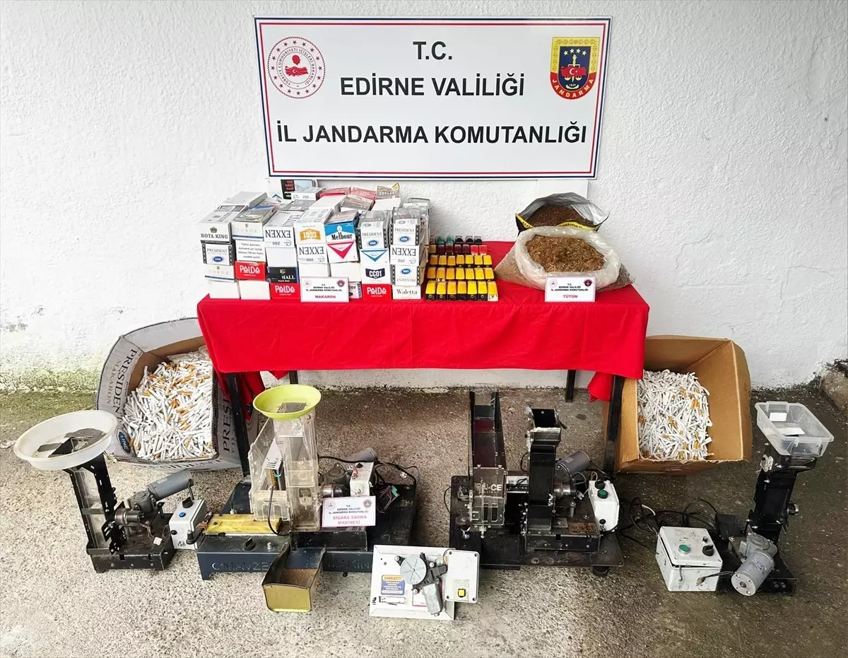 Edirne'de 26 bin 600 makaron ele geçirildi