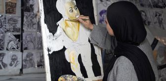 Gazzeli ressam Zaanin, İsrail saldırılarının bıraktığı yıkımı ve kaybolan hayalleri tuvale yansıtıyor