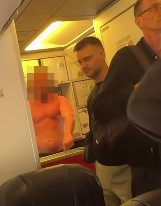 Terrifying moments in the air: Passenger attempted to jump out of the plane after stripping