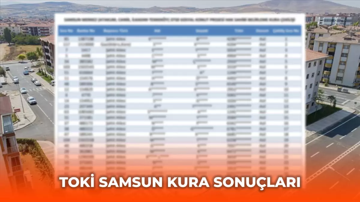 TOKİ Samsun kura sonuçları listesi! TOKİ kura sonucu Samsun isim listesi açıklandı!