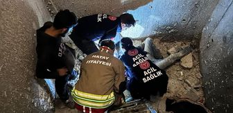 Antakya ilçesinde inşaat şantiyesindeki çukura düşen işçi yaralandı