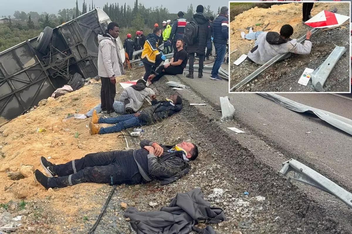 Antalya'daki katliam gibi kazada olay yerinden gelen ilk görüntüler korkunç