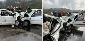Antalya'dan sonra Burdur'da da katliam gibi kaza! 2 otomobil kafa kafaya çarpıştı