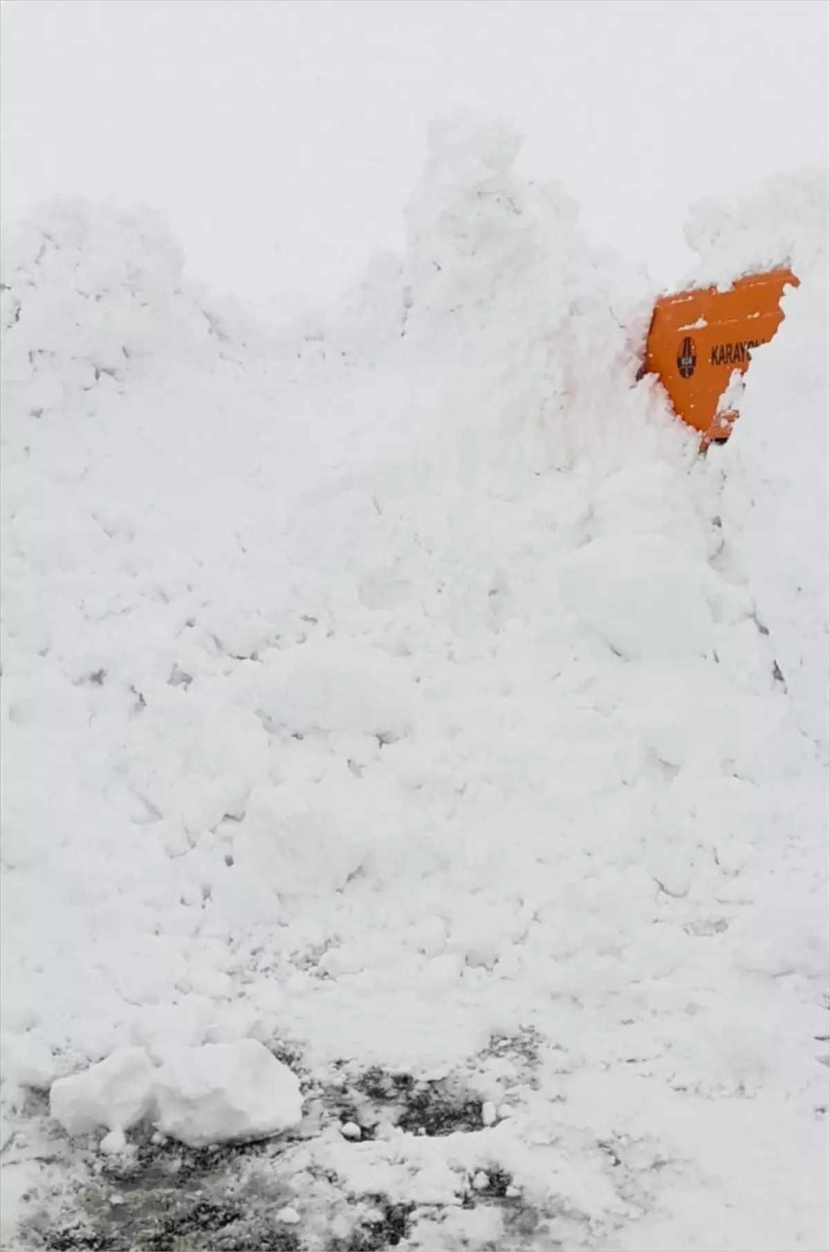 Muş-Kulp kara yolunda yol açma çalışması yapan iş makinesinin üzerine çığ düştü