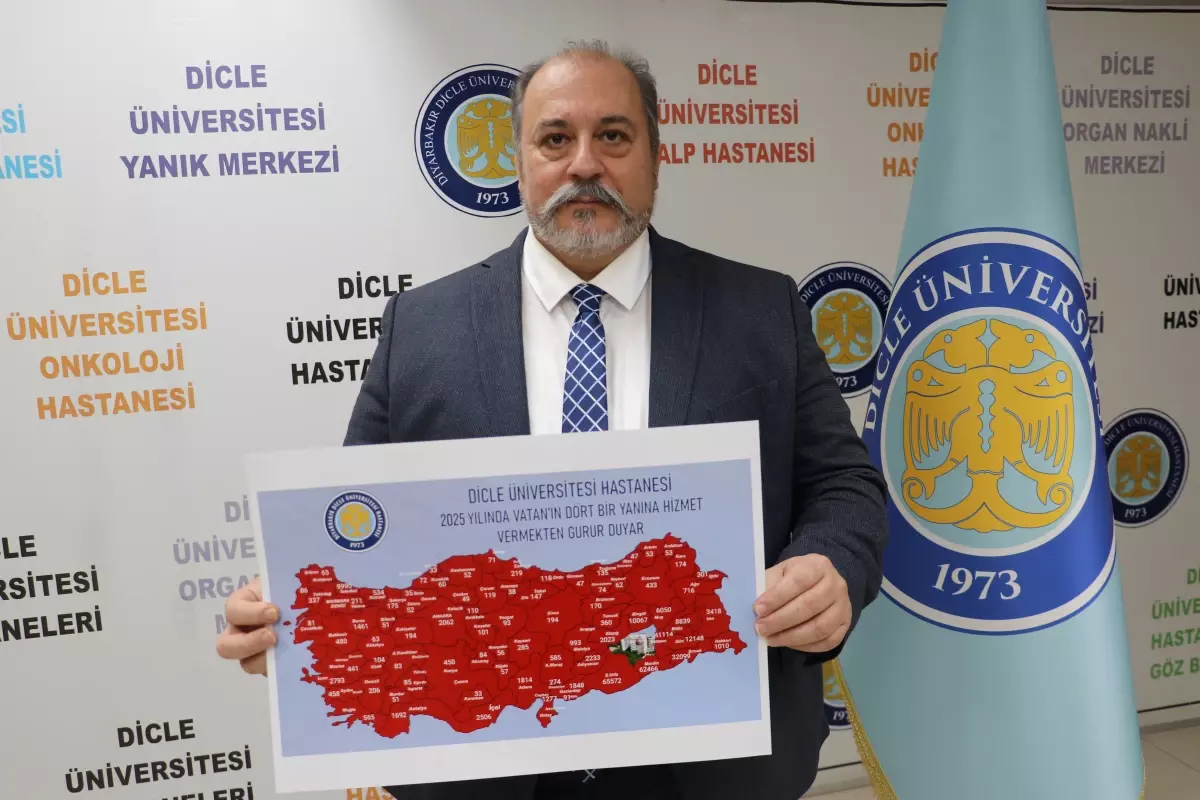 Dicle Üniversitesi Hastaneleri'ne geçen yıl 10 bini İstanbul'dan, 285 bin hasta il dışından geldi