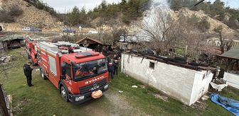Karabük'te ahırda çıkan yangında 2 köpek öldü